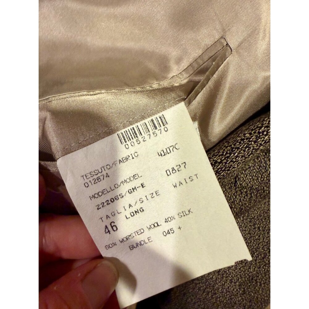 GIVENCHY MONSIEUR Wool Silk Blazer Sport Coat 46 LONG Mens Tweed Luxury Designer - Picture 7 of 8